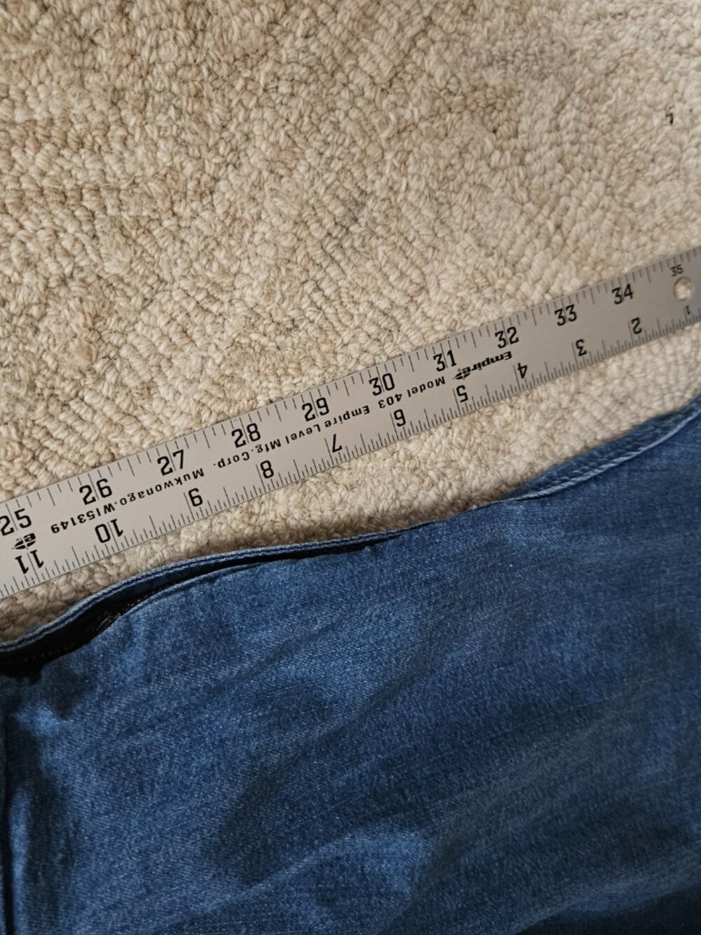 GAP x Doen Denim Trouser Pants Jeans 31 / 12 Blue Raw Hem Flowy Wide Leg - Picture 9 of 13